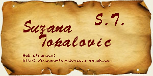 Suzana Topalović vizit kartica
